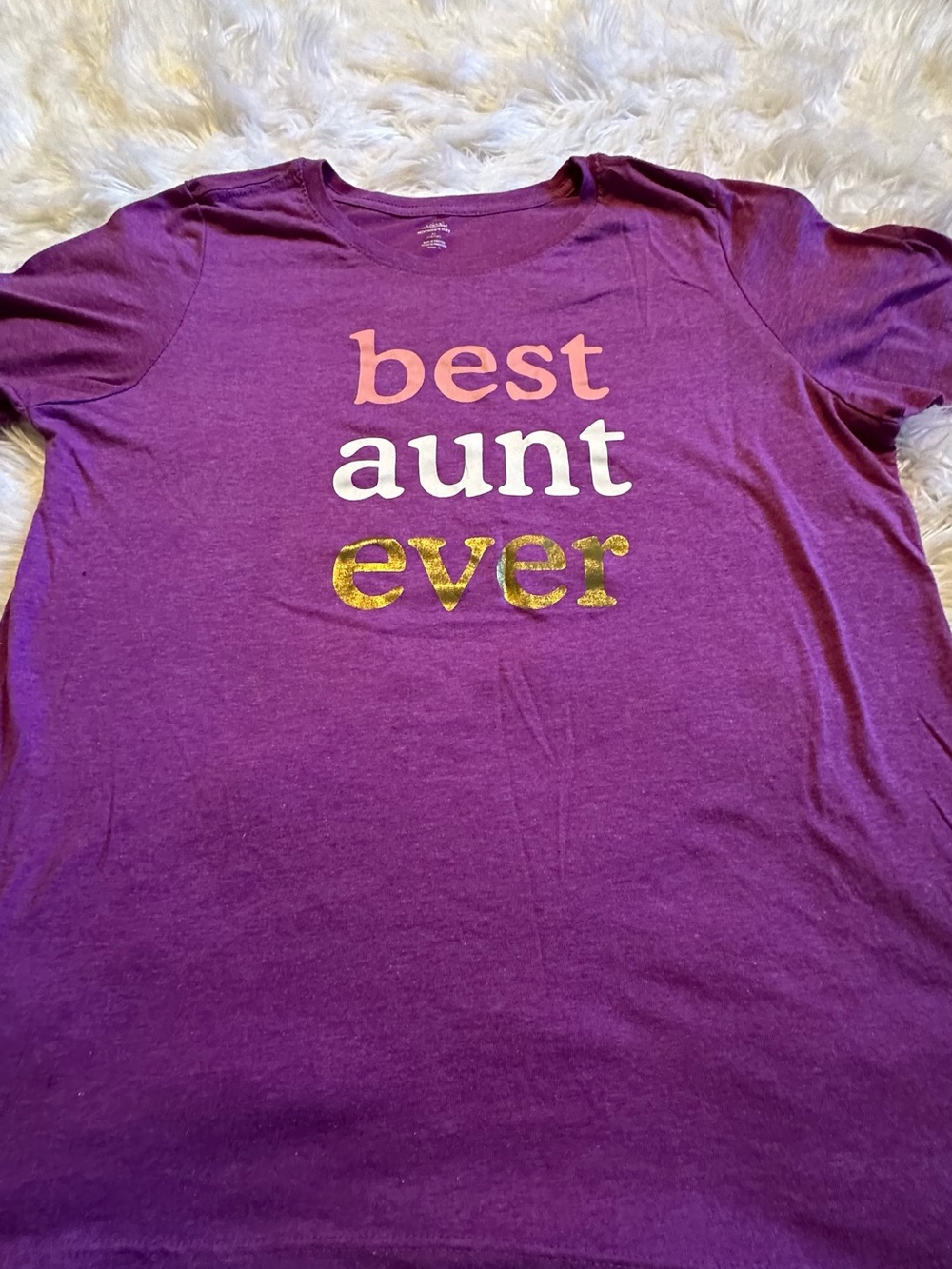 Best Aunt Ever Purple Graphic Tee